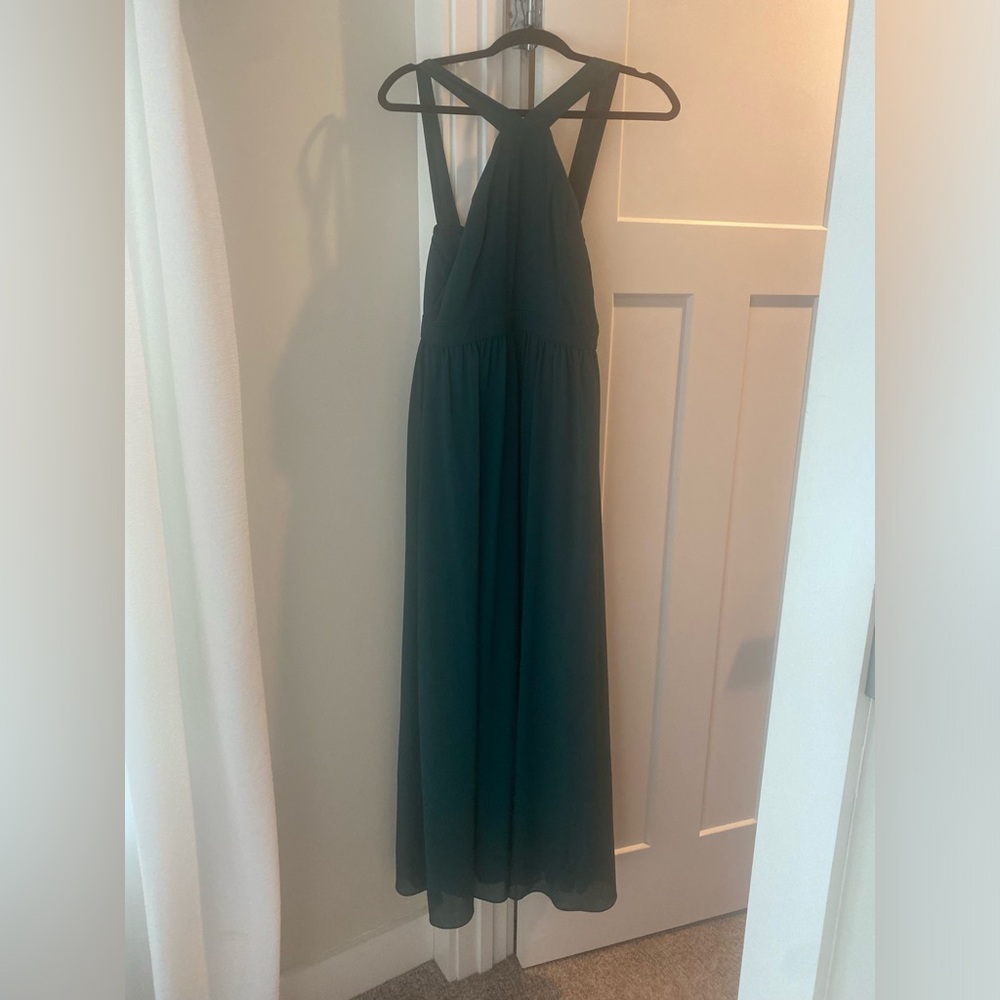 Dark green formal dress